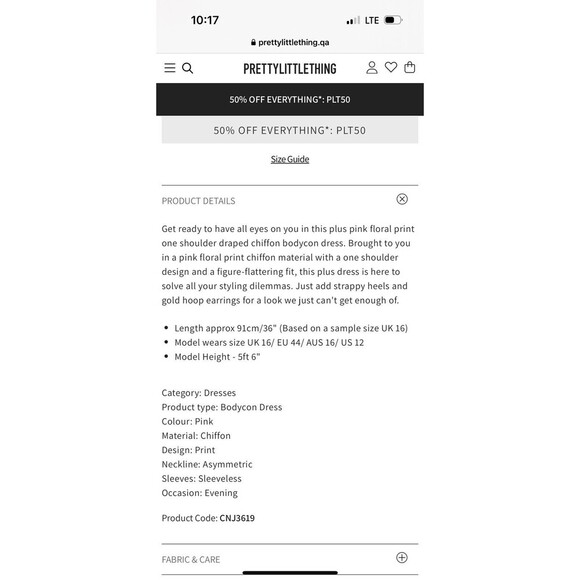 PrettyLittleThing One Shoulder Draped Chiffon Bodycon Dress Pink Floral Sz 6NWT - Picture 3 of 12